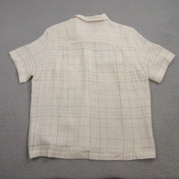 and austin Mens Linen Button Up‎ Shirt size L Short Sleeve Resort Vacation - Picture 4 of 8